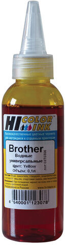 Чернила HI-BLACK для BROTHER (Тип B) универсальные, желтые, 0,1 л, водные, 1507010395U