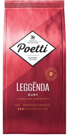 Кофе в зернах POETTI "Leggenda Ruby" 1 кг, арабика 100%, 18002