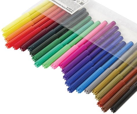 Фломастеры ЮНЛАНДИЯ 24 цвета, "УРОКИ РИСОВАНИЯ", вентилируемый колпачок, ПВХ, 151418