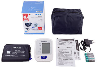 Тонометр OMRON M2 (HEM-7121-ALRU) манжета 22-42см, автоматический, на плечо, адаптер питания