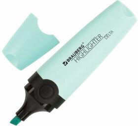 Текстовыделитель BRAUBERG &quot;DELTA PASTEL&quot;, БИРЮЗОВЫЙ, линия 1-5 мм, 151732