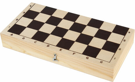 Шахматы обиходные, деревянные, лакированные, глянцевые, доска 29х29 см, ЗОЛОТАЯ СКАЗКА, 665362