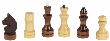 Шахматы обиходные, деревянные, лакированные, глянцевые, доска 29х29 см, ЗОЛОТАЯ СКАЗКА, 665362