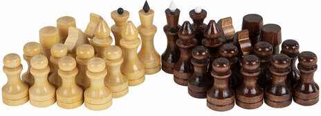 Шахматы обиходные, деревянные, лакированные, глянцевые, доска 29х29 см, ЗОЛОТАЯ СКАЗКА, 665362