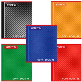 Тетрадь А5, 48 л., STAFF, клетка, офсет №2 ЭКОНОМ, обложка картон, "АБСОЛЮТ", 402784