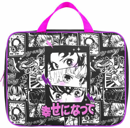 Папка на молнии с ручками А4, мешок для обуви 42х33 см, пенал 20х10 см, "Anime movie", НАБОР BRAUBERG, 272101