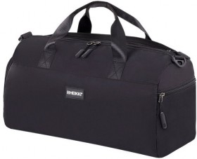 Сумка спортивная HEIKKI MOVE PLUS (ХЕЙКИ) с отделением для обуви и мокрых вещей, черная, 21x45x20 см, 272626