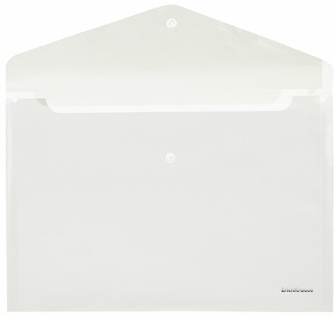 Папка-конверт с кнопкой ERICH KRAUSE "Fizzy Clear", А4, до 120 листов, прозрачная, 0,12 мм, 50172