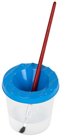 Стакан-непроливайка ЮНЛАНДИЯ "ЮНЫЙ ВОЛШЕБНИК", голубая крышка, 192129