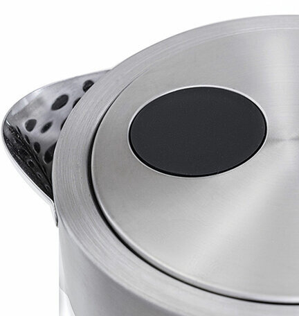 Чайник KITFORT КТ-617, 1,5 л, 2200 Вт, закрытый нагревательный элемент, стекло, серебристый, KT-617