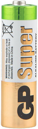 Батарейки GP Super, AA (LR6, 15А), алкалиновые, пальчиковые, КОМПЛЕКТ 60 шт., 15A-2CRVS60