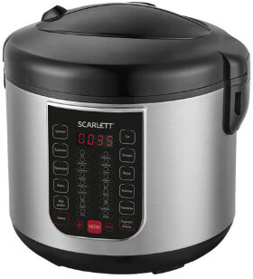 Мультиварка SCARLETT SC-MC410S31, 900 Вт, 5 л, 30 программ, таймер, серебро/черная