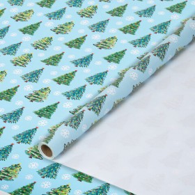 Бумага упаковочная мелованная BIG SIZE новогодняя &quot;Волшебство&quot;, 0,7х10 м, ЗОЛОТАЯ СКАЗКА, 592197