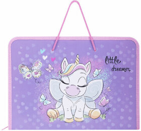 Папка для труда на молнии с ручками ПИФАГОР А4, 1 отделение, пластик, органайзер, &quot;Sweet Dreamer&quot;, 271471