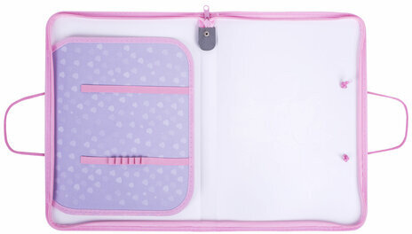 Папка для труда на молнии с ручками ПИФАГОР А4, 1 отделение, пластик, органайзер, "Sweet Dreamer", 271471