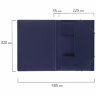 Папка на резинках BRAUBERG, диагональ, темно-синяя, до 300 листов, 0,5 мм, 221335