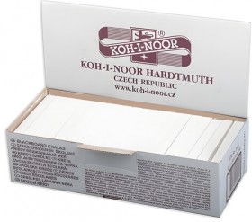 Мел белый KOH-I-NOOR (Чехия), набор 100 шт., квадратный, 11150200000
