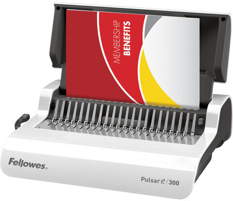 Переплетная машина для пластиковой пружины FELLOWES "PULSAR-Е", электрическая, пробивает 15 л., сшивает до 300 л., FS-5620701