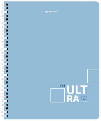 Тетрадь А5 120 л. BRAUBERG, гребень, клетка, обложка картон, "Unique Tone" (микс в спайке), 404445