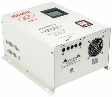 Стабилизатор РЕСАНТА АСН-10 000 Н/1-Ц, 10000 Вт, 140-260 В, настенное крепление, 63/6/18