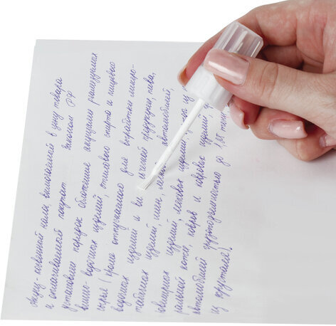 Ручка-корректор + корректирующая жидкость BRAUBERG, 12 мл, 2 в 1: металлический наконечник + кисточка, 225217