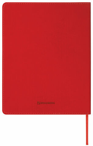 Дневник 1-11 класс 48 л., кожзам (гибкая), термотиснение, BRAUBERG "LATTE", красный, 105440