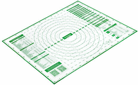 Коврик силиконовый для раскатки/запекания 46х66 см, зеленый, ПОДАРОК пластиковый нож, DASWERK, 608428
