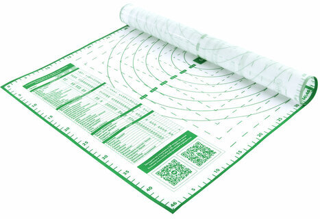 Коврик силиконовый для раскатки/запекания 46х66 см, зеленый, ПОДАРОК пластиковый нож, DASWERK, 608428