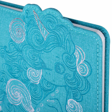 Дневник 1-4 класс 48 л., кожзам (твердая с поролоном), фигурный край, фольга, ЮНЛАНДИЯ, "Unicorn", 106183