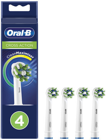 Насадки для электрической зубной щетки КОМПЛЕКТ 4 шт. ORAL-B (Орал-би) Cross Action EB50, 80348194