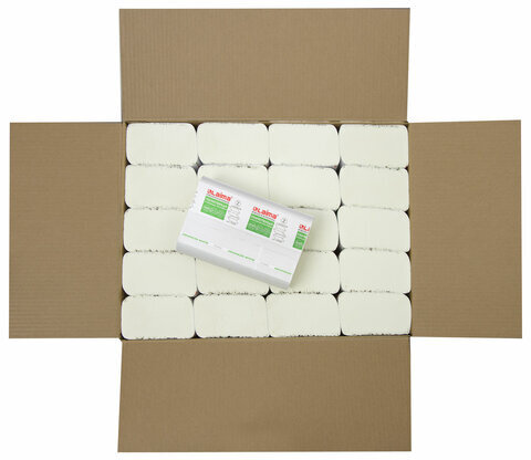 Полотенца бумажные 200 шт., LAIMA (H2) ADVANCED WHITE, 2-слойные, белые, КОМПЛЕКТ 20 пачек, 24х21,5, Z-сложение, 111338