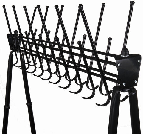 Вешалка напольная "Алла", 1,82 м, 22 крючка, металл, черная