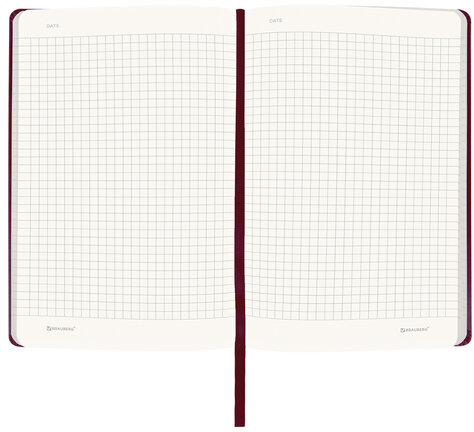 Блокнот А5 (130х210 мм), BRAUBERG ULTRA, балакрон, 80 г/м2, 96 л., клетка, бордовый, 113037