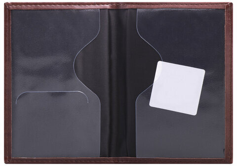 Обложка для паспорта STAFF "Profit", экокожа, мягкая изолоновая вставка, "PASSPORT", коричневая, 237184