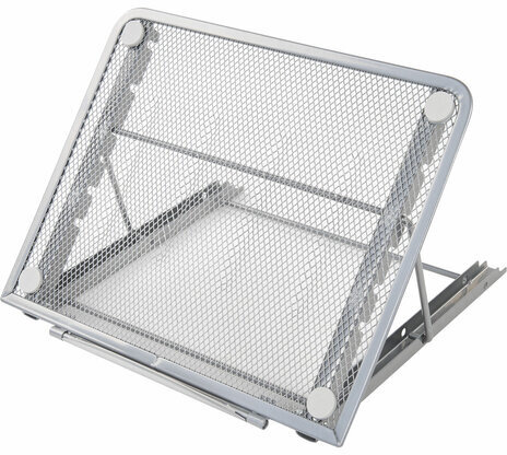 Подставка для книг, ноутбуков, планшетов BRAUBERG "Germanium", 240х195х20 мм, серебро, металл, 237984