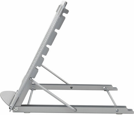 Подставка для книг, ноутбуков, планшетов BRAUBERG "Germanium", 240х195х20 мм, серебро, металл, 237984