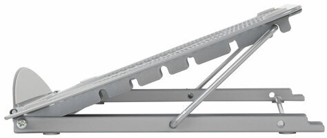 Подставка для книг, ноутбуков, планшетов BRAUBERG "Germanium", 240х195х20 мм, серебро, металл, 237984