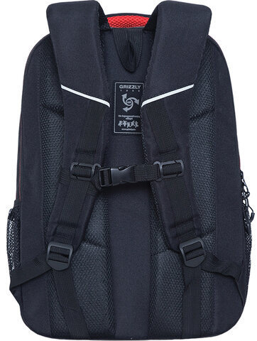 Рюкзак GRIZZLY школьный, анатомическая спинка, для мальчиков, "BREAK RULES", 42x31x22 см, RU-132-2/2