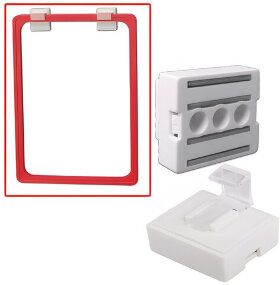 Держатель рамки POS магнитный, для крепления рамки параллельно поверхности, белый, 290272