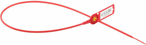 Пломбы пластиковые номерные СТРЕЛА, самофиксирующиеся, длина 525 мм, КРАСНЫЕ, КОМПЛЕКТ 1000 шт.