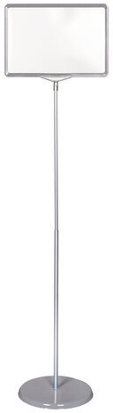 Стойка-инфодержатель напольная (ценникодержатель), 210x300 мм, А4, сталь, СЕРАЯ, BRAUBERG, 291035