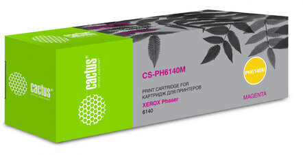 Тонер-картридж CACTUS (CS-PH6140M) для XEROX Color Phaser 6140, пурпурный, ресурс 2000 стр.