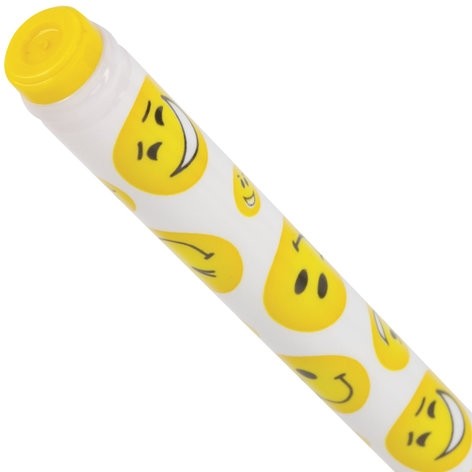 Ручка шариковая BRAUBERG "Смайлики", СИНЯЯ, корпус с печатью, узел 0,7 мм, линия письма 0,35 мм, 141534