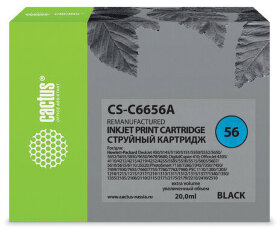 Картридж струйный CACTUS (CS-C6656A) для HP Deskjet 5150/5550/5600/5850, черный