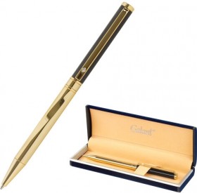 Ручка подарочная шариковая GALANT "ALLUSION", корпус черный/золотой, детали золотистые, узел 0,7 мм, синяя, 143522