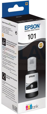 Чернила EPSON 101 (T03V14) для СНПЧ L4150/ L4160/ L6160/ L6170/ L6190, черные, ОРИГИНАЛЬНЫЕ, C13T03V14A