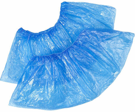 Бахилы двойные КОМПЛЕКТ 800 штук (400 пар) ОСОБО ПРОЧНЫЕ евроблок, 39х14 см, 52 мкм, 6 г, ELEGREEN