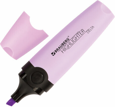 Текстовыделитель BRAUBERG "DELTA PASTEL", ЛАВАНДОВЫЙ, линия 1-5 мм, 151733
