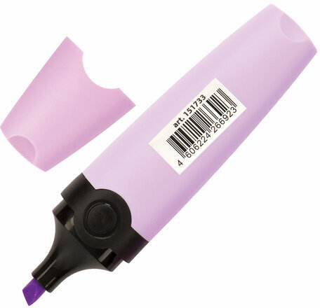 Текстовыделитель BRAUBERG "DELTA PASTEL", ЛАВАНДОВЫЙ, линия 1-5 мм, 151733