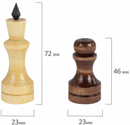 Шахматы, шашки, нарды 3 в 1 деревянные, лакированные, глянцевые, доска 40х40 см, ЗОЛОТАЯ СКАЗКА, 665364